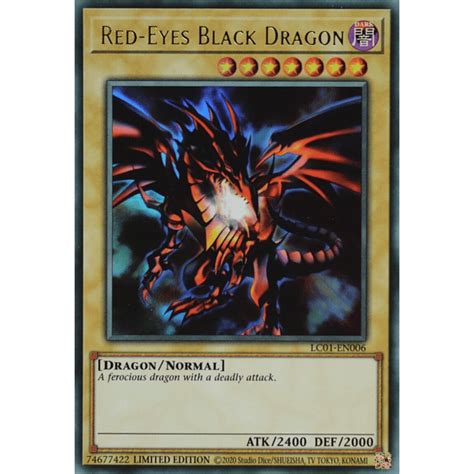 Red Eyes Black Dragon Lc01 En006 Ultra Rare Limited Edit