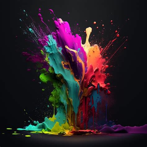 Premium Photo Abstract Paint Color Splash