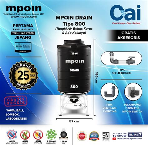 Jual Toren Tangki Air Mpoin D L Drain Series Water Tank