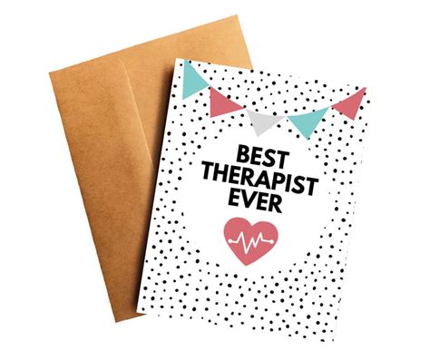 Best Therapist Ever Card Thank You Card For Therapist Card Etsy