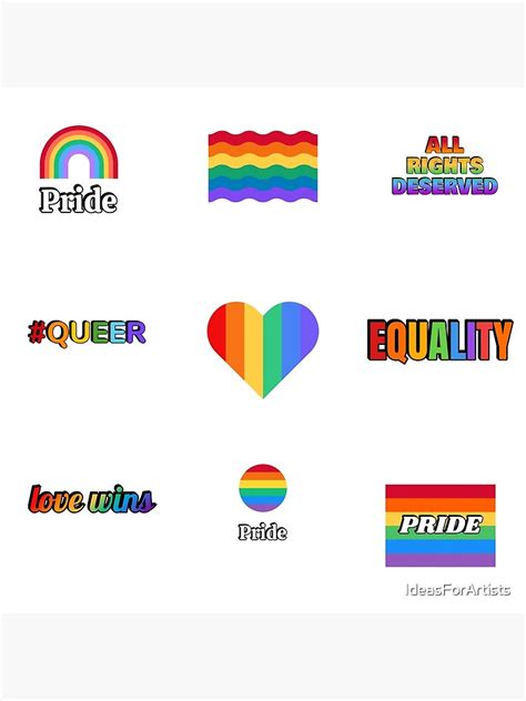 Pride Bundle Sticker Pack Collection Of Rainbow Gay Pride Icons Poster For Sale By