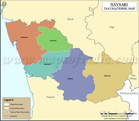 Navsari Tehsil Map, Navsari Taluka