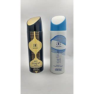 Buy Set Of 2 Arochem Ice Blue Aro Magnet Deodorant Spray For Men Women