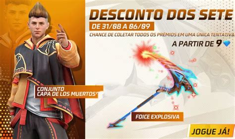 Desconto Dos Sete Free Fire Como Ganhar O Conjunto Capa De Los Muertos