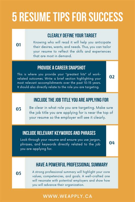 Resume Tips For Success Artofit