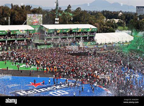 Mexico City Mexico 30th Oct 2022 Fans At The Podium Mexican Grand Prix Sunday 30th October