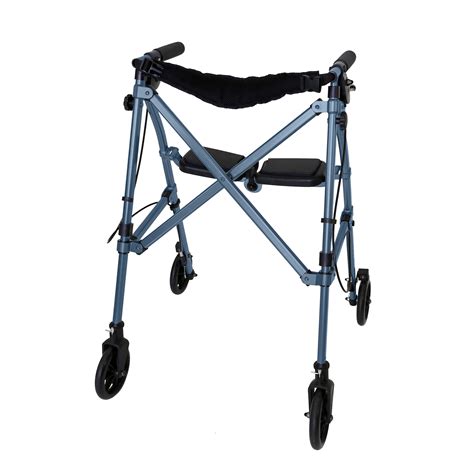 Able Life Space Saver Rollator, Lightweight 4 Wheel Travel Walker, Folding Mobility Walking Aid ...