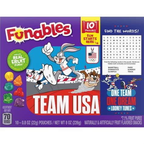 Funables Fruity Snacks Looney Tunes, 10 ct / 0.8 oz - Kroger