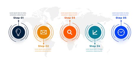 Five Steps Vector Hd Images Professional Five Steps Infographics