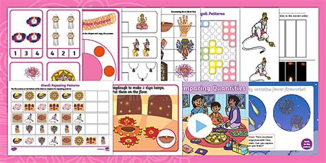 EYFS Nursery Maths Activity Pack Diwali Twinkl