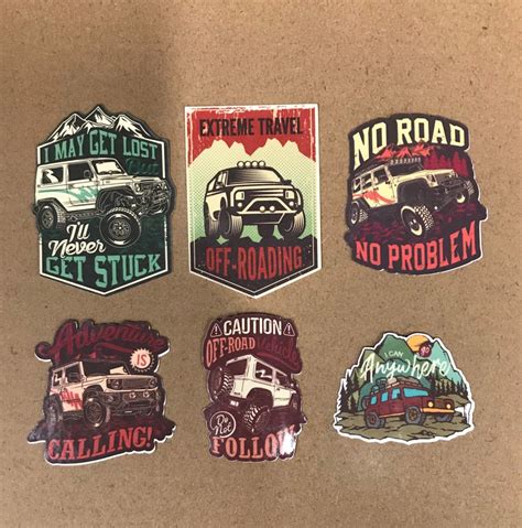 4x4 Off Roading Vinyl Stickers Set 6stickers Water Proof | Etsy