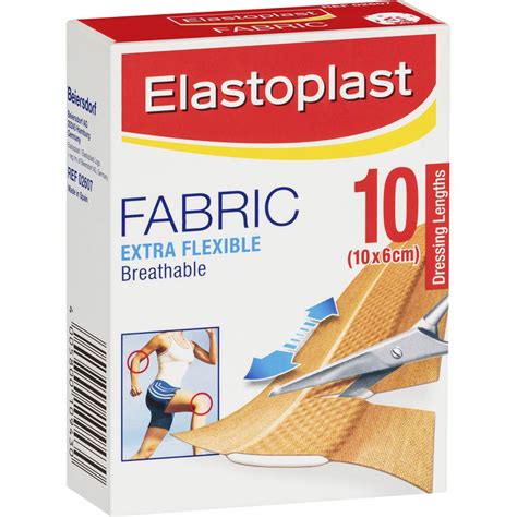 Elastoplast Fabric Strips Dressing Fabric 10 Pack | Woolworths