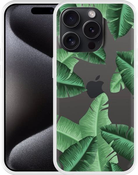 Cazy Hoesje Geschikt Voor IPhone 15 Pro Max Palm Leaves Bol