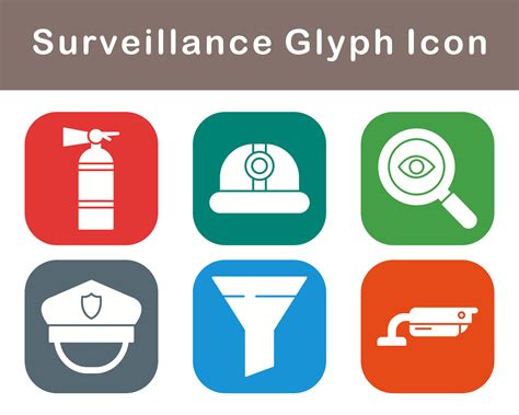 Surveillance Vector Icon Set 20763051 Vector Art at Vecteezy