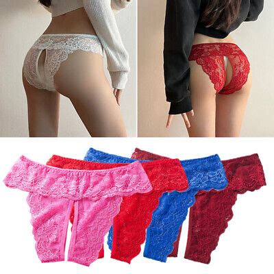 Sexy Women Lace Thong G String Panties Lingerie Underwear Crotchles T