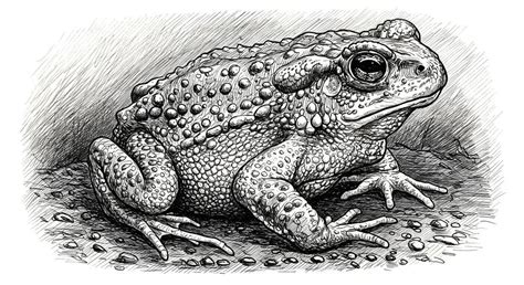 detailed   ink drawing   toad stock illustration