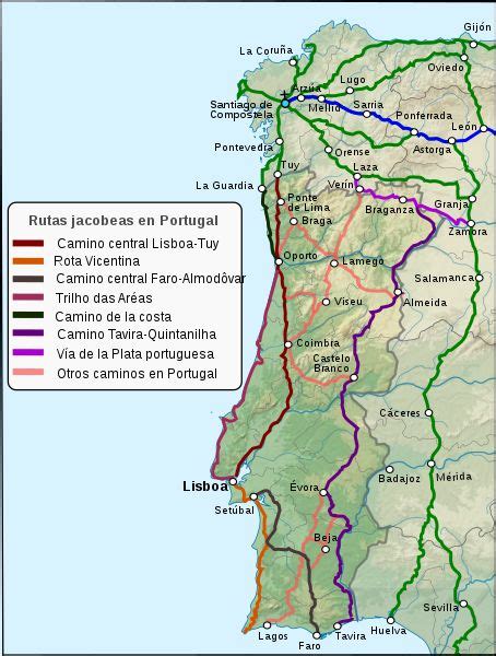 The Portuguese Way Itineraries distances stages Fundación Jacobea