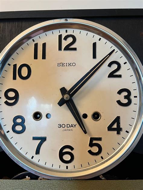 Vintage Seiko Wall Clock With Day Date Dials Japan Made Furniture