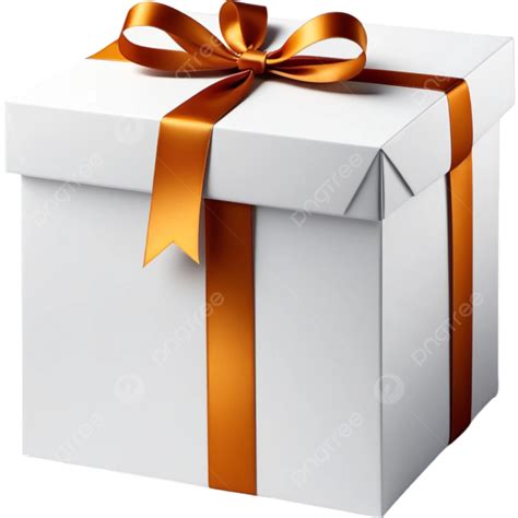 Caja De Regalo Blanca Con Cinta PNG Ilustración Elemento Cinta PNG