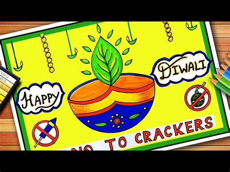 30+ Diwali Poster Drawings: Beautiful, Easy and Simple Ideas for School ...