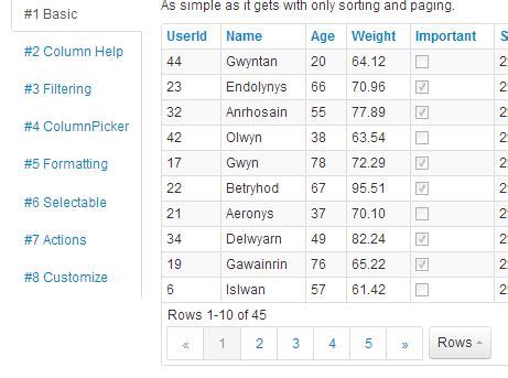 Jquery Best Jquery Grid Plugins And Jquery Tables