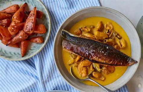 Mackerel With Curried Mussels Recipe Eat Your Books