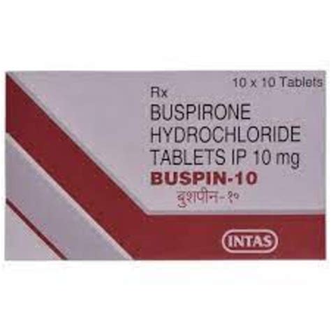 Buspirone Buspin Mg Tablets For Hospital Packaging Type Strips At