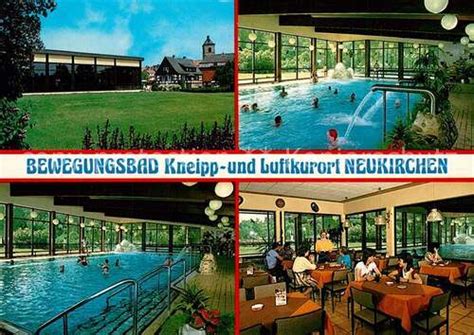 AK Ansichtskarte Neukirchen Knuellgebirge Bewegungsbad Cafeteria