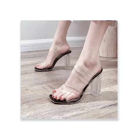 Jual HEELS HAK TAHU KACA ANDINI JELLY R 40 7CM Shopee Indonesia