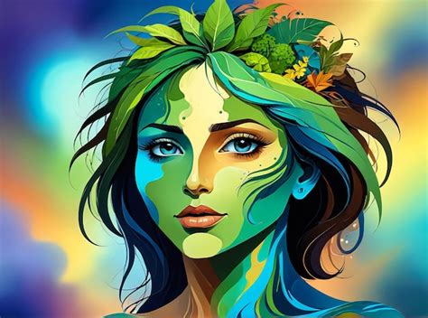 Premium Photo Mother Earth Day Concept Artistic Image Of Mother Earth