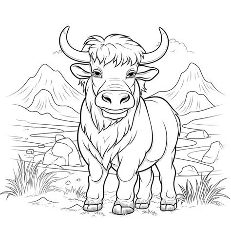 Images De Coloriage Yak Téléchargement Gratuit Sur Freepik