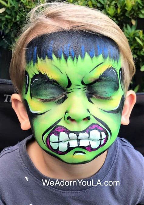 Pin by Robin Jeanette on FACE PAINTING BOY DESIGNS | Hulk face painting ...