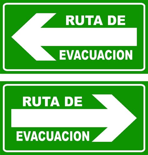 Rotulo Letrero Se Alizaci N Ruta De Evacuaci N X Cm Vinil