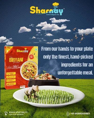 Natural Rice Instant Biryani Premix For Food Making Packaging Size