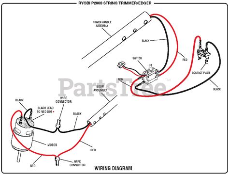 Ryobi P 2008 107268001 Ryobi 18v String Trimmer Edger Wiring Diagram Parts Lookup With