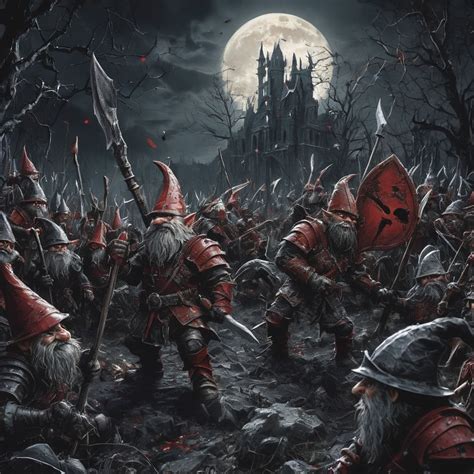 Evil graveyard gnomes armed with pickaxes and red black armo... by ...