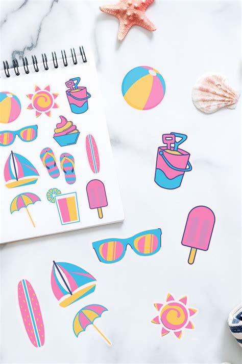 Summer Stickers And More Free Printable Summer Fun Angie Holden The