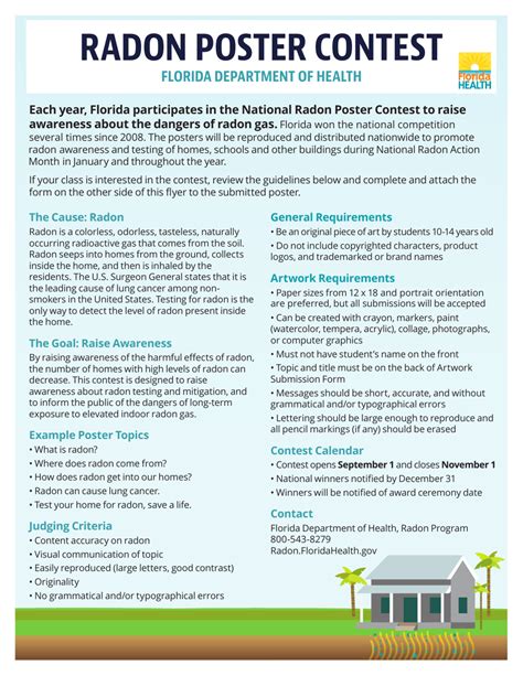 Florida Poster Submission Form Florida Radon Poster Contest Fill