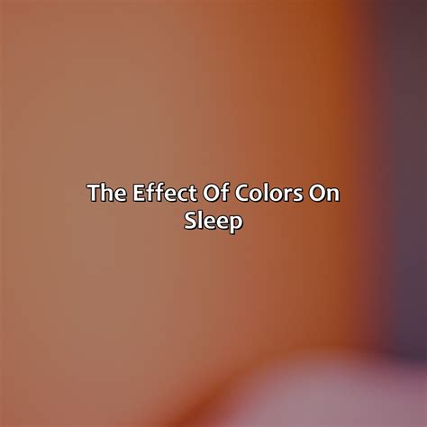 What Color Makes You Sleepy Colorscombo