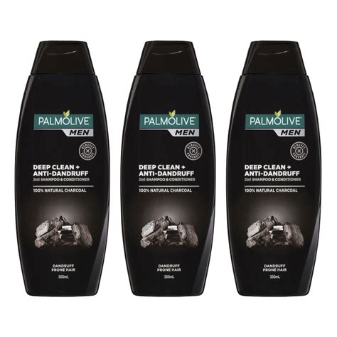 3x Palmolive Men Deep Clean Anti Dandruff 2 In 1 Shampooconditioner