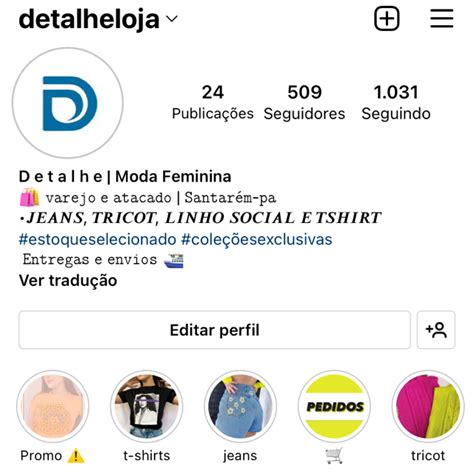 Detalhe Loja Linkbio Instabio