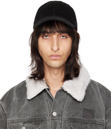 Acne Studios Black Micro Patch Cap Ssense