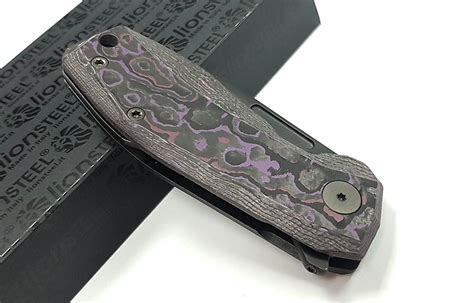 Lion Steel Nano Purple Haze FatCarbon 紫色迷霧碳纖柄 Frame Lock 折刀 CPM