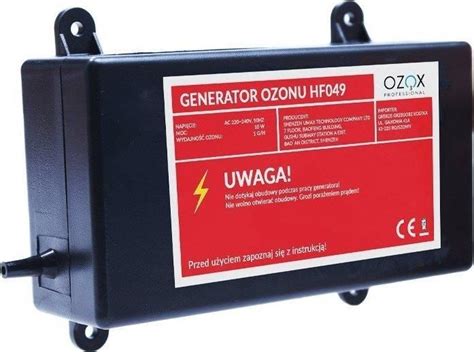 Uzdatniacz Powietrza Ozox Professional Generator Ozonu 1000 Mg H Hf049