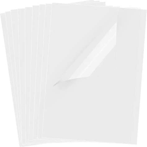 20 Sheets 100 Clear Sticker Paper For Inkjet Printer Glossy 8 3 11 7in Printable Vinyl Sticker ...