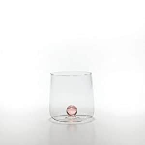 Zafferano Bilia Glass Tumbler Handmade Transparent Glass Decorated