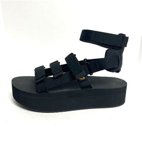 Teva Shoes Teva Womens Flatform Mevia Sandal Black Size M Poshmark