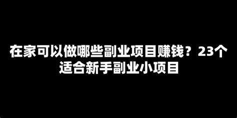 在家可以做哪些副业赚钱？23个适合新手副业小项目【七赚网】