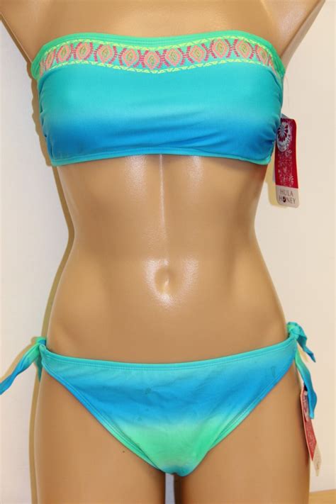 Nwt Hula Honey Swimsuit Bikini Piece Set Sz M S Per Strapless Ebay