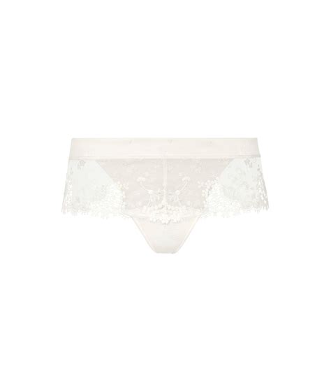 Shorty en satin et tulle brodé Wish NATUREL Simone Pérèle Lingerie Sipp